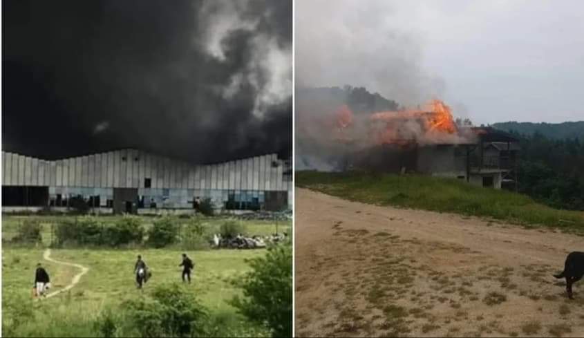 Migranti izazvali velike požare u dva napuštena objekta u Velikoj Kladuši Migranti izazvali velike požare u dva napuštena objekta u Velikoj Kladuši