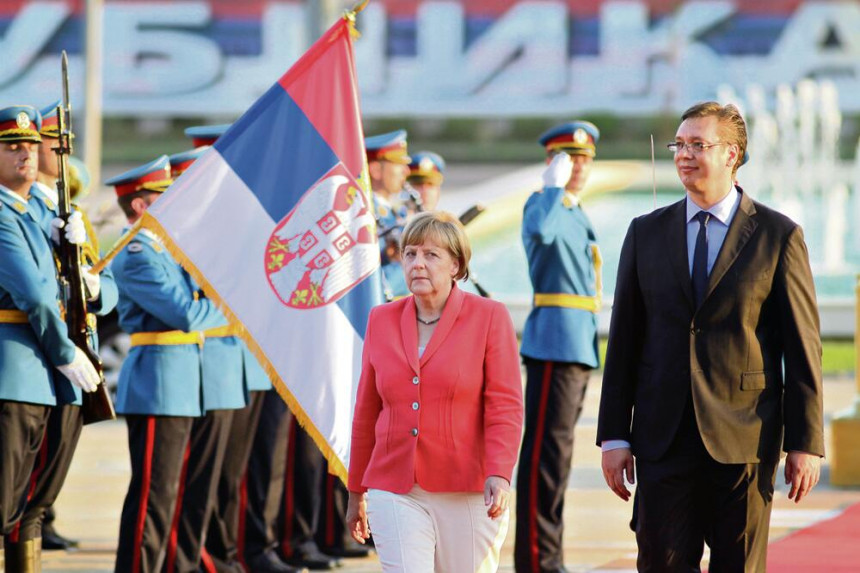 Merkelova sa Vučićem danas u Beogradu Merkelova sa Vučićem danas u Beogradu