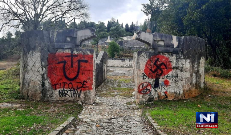 Novo skrnavljenje Partizanskog spomen obilježja u Mostaru