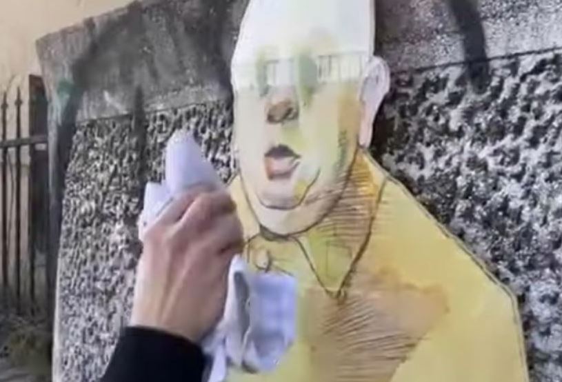 Oskrnavljen mural Branka Ćopića i to nije prvi put (VIDEO)