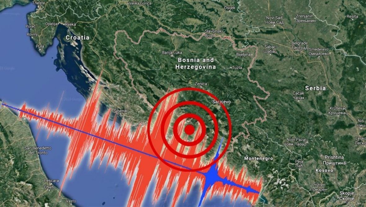 Snažan zemljotres od 6 stepeni po Rihteru pogodio Hercegovinu
