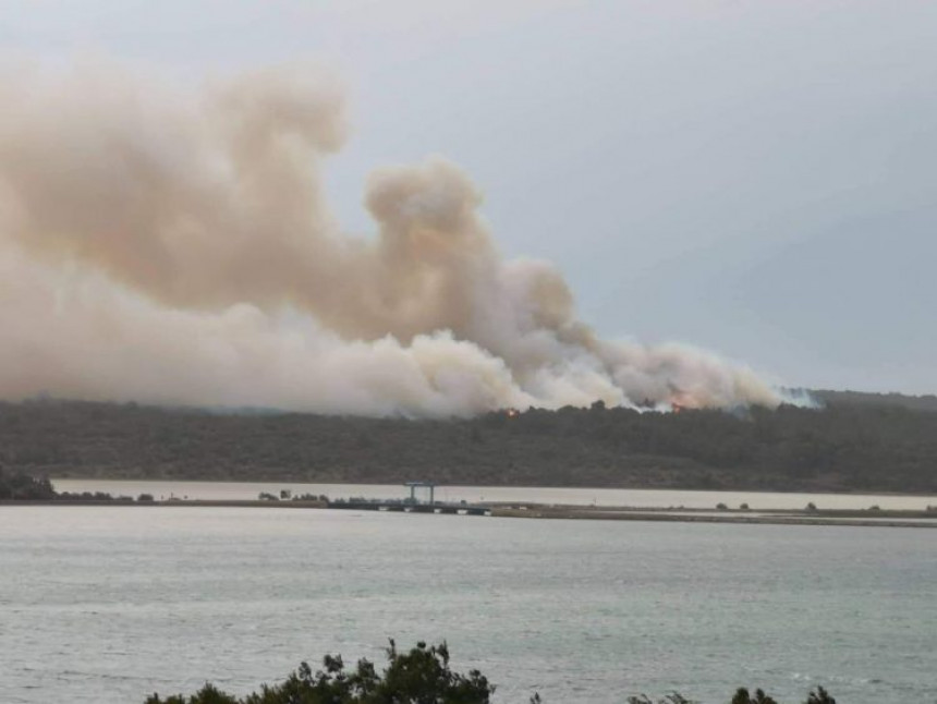 Veliki šumski požar u Istri – zatvoreni putevi zbog dima