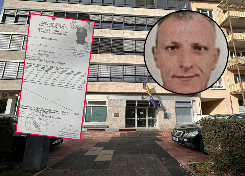 Uhapšeni „škaljarac“ Milivoje Todorović par sati prije hapšenja dobio putni list u GK Frankfurt