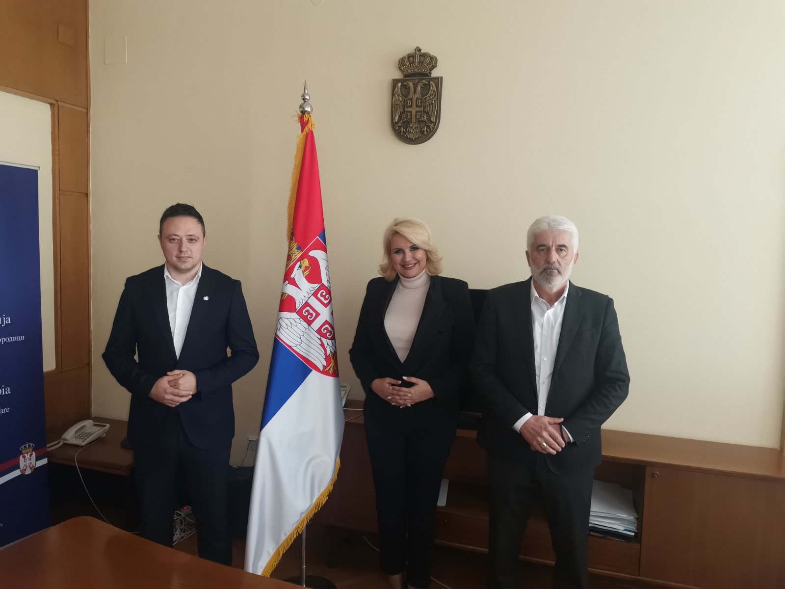 Vujović i Bajović na radnom sastanku sa Darijom Kisić, ministarkom za brigu o porodici i demografiju Srbije