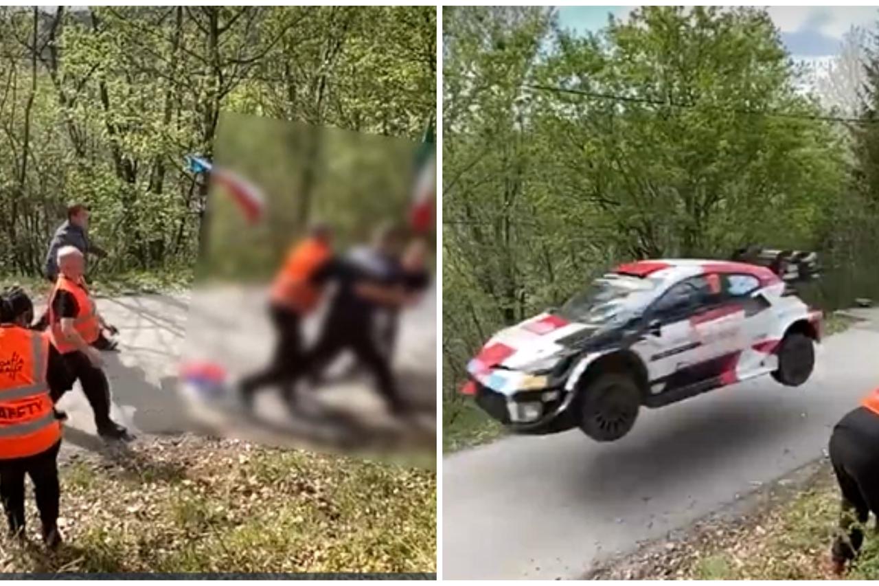 Nevjerovatne scene s Croatia Rallyja: Muškarci se potukli nasred staze, zamalo ih pregazio auto