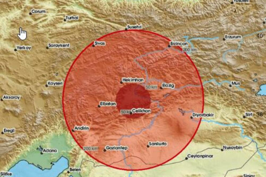 Snažan zemljotres jačine 5,5 stepeni pogodio Tursku