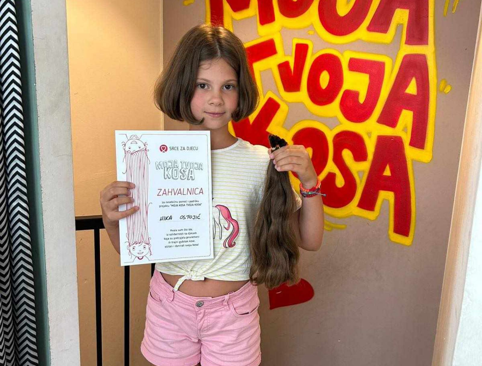 Humanost na djelu: Nika Ostojić iz Lopara darovala kosu za djecu oboljelu od raka
