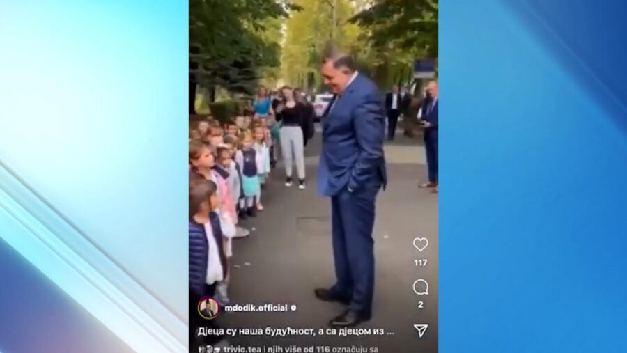 Djeca uzvikivala Dodiku: “Đe si lopove”; Cvijanović pokušala skrenuti pažnju (VIDEO)