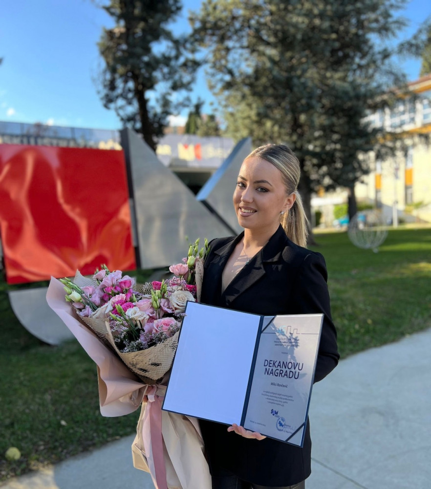 Gačanka Milica Rončević tri puta osvojila nagradu za najboljeg studenta