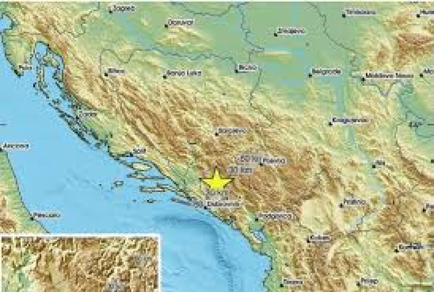 Tokom noći zemljotres pogodio Hercegovinu