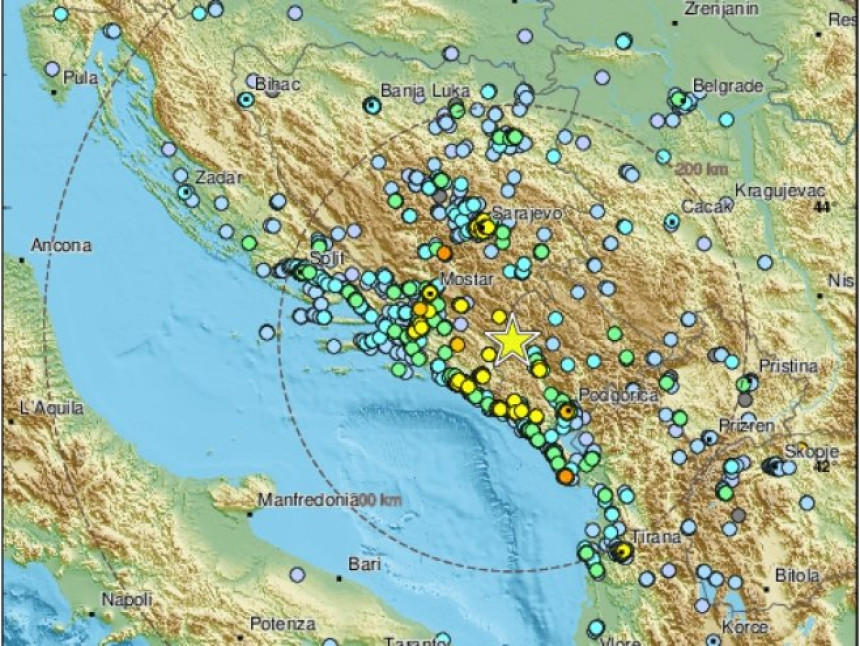 Zemljotres kod Bileće