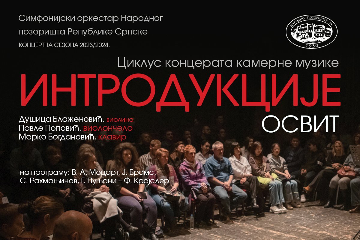 Koncert „Osvit“: Na sceni NP RS djela Mocarta, Rahmanjinova, Bramsa…