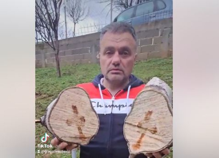 Bošku sa Manjače se ukazao krst kada je presjekao drvo (VIDEO)