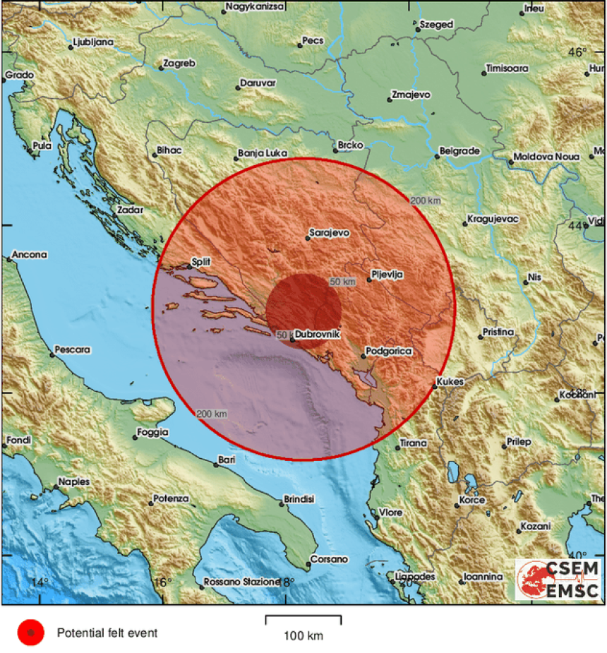 Zemljotres pogodio Hercegovinu, kod Gacka epicentar