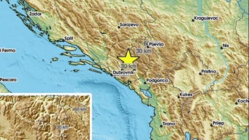 Zemljotres pogodio Crnu Goru, osjetio se i u Hercegovini