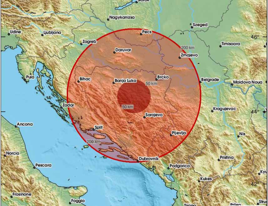 Jači zemljotres registrovan danas kod Kneževa
