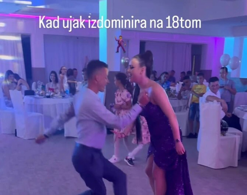 Ujak „ukrao“ šou na proslavi 18. rođendana (VIDEO)