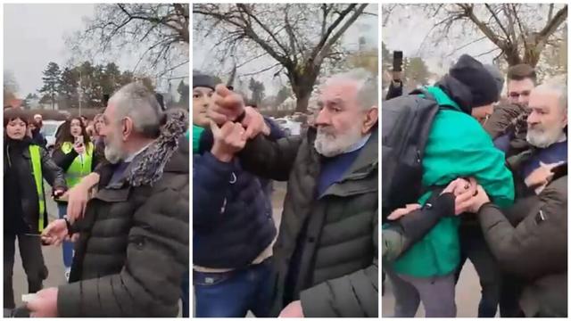 Muškarac nožem pokušao da napadne studenta: Ponovo napad na blokadi (VIDEO)