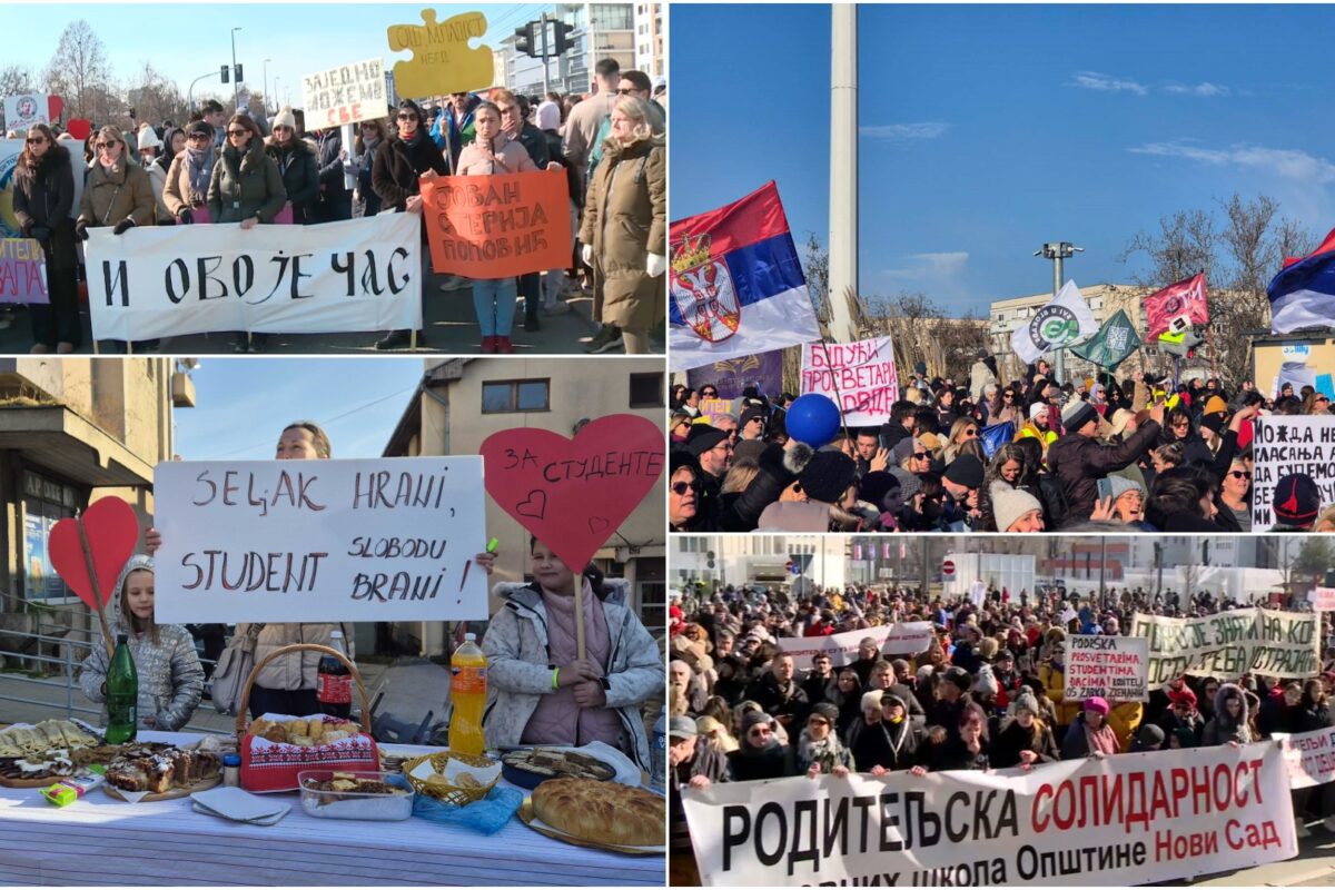 Nišlije stigle do Merošine, protesti na Novom Beogradu, u Novom Sadu, Ljubljani i Luksemburgu