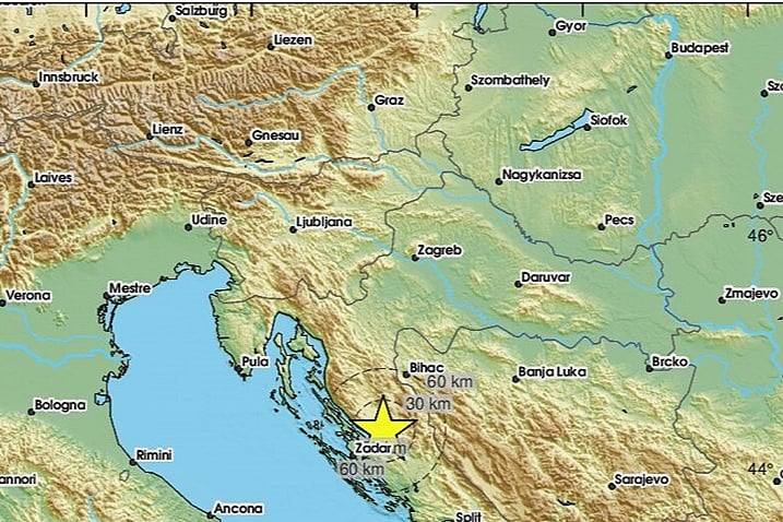 Snažan zemljotres magnitude 5,3 potresao Hrvatsku, osjetio se i u BiH