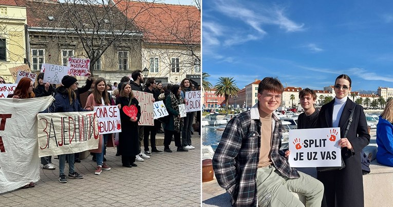 U Zagrebu i Splitu podrška studentima Srbije i15 minuta tišine zbog tragedije u Novom Sadu