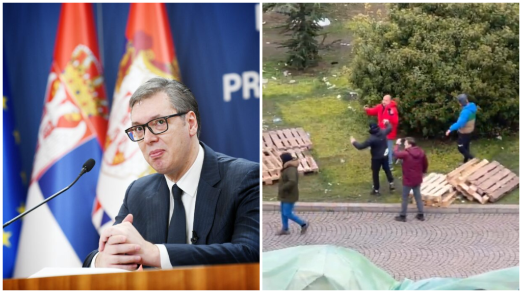 Uprkos snimku, Vučić tvrdi da je student Miloš Pavlović napadnut pesnicama