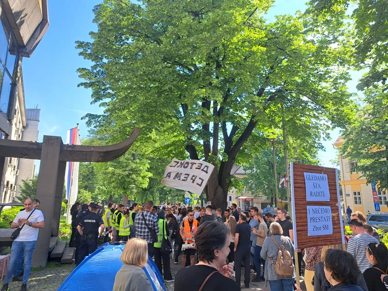 (FOTO) FENOMENALAN DOČEK U BEČU Studenti maratonci nastavljaju da špartaju prema Briselu, njihove kolege se sastale sa Martom Kos