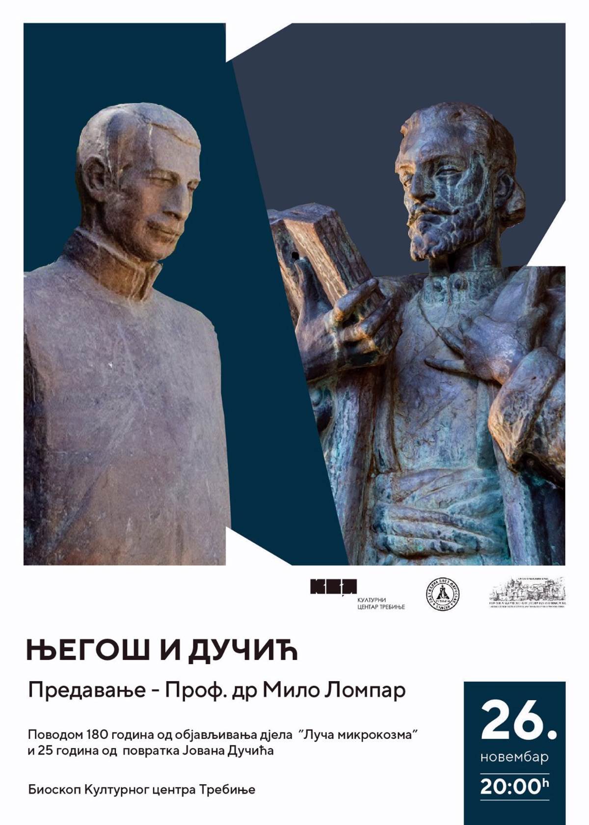 U Kulturnom centru predavanje „Njegoš i Dučić“ prof. dr Mila Lompara