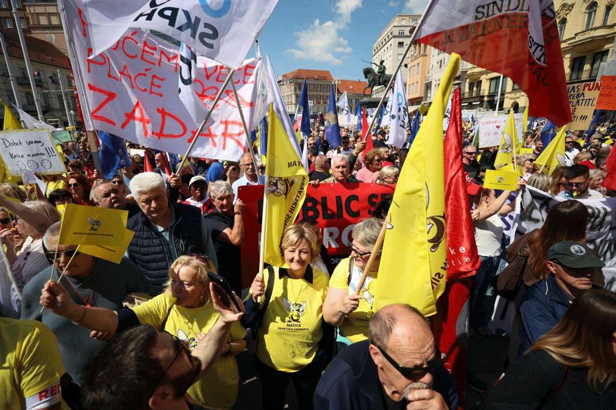 Veliki sindikalni protest u Zagrebu: „Nemaju svi u Dubrovniku apartmane“